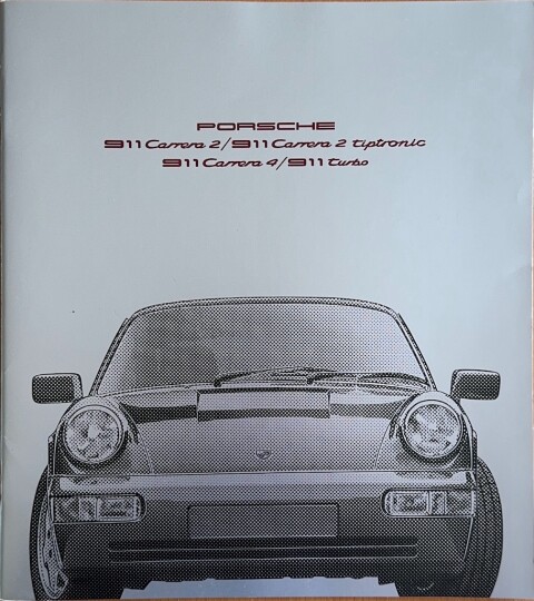 Porsche 911 (964) Carrera 2, 4 : Carrera 2 tiptronic : Turbo nr. WVK 127 110, 1990 08 DE 1990 folder brochure