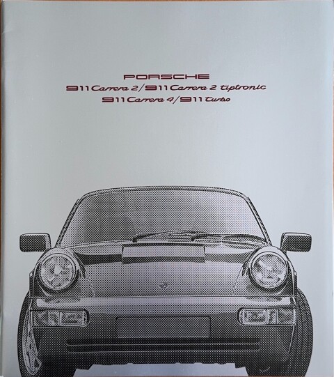 Porsche 911 (964) Carrera 2, 4 : Carrera 2 tiptronic : Turbo nr. WVK 127 130, 1990 09 FR 1990 folder brochure