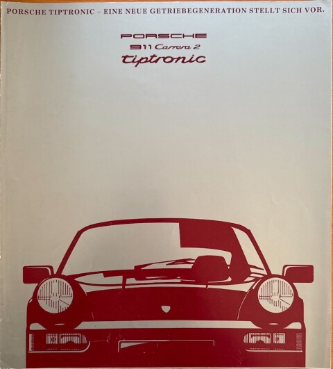 Porsche 911 (964) Carrera 2 tiptronic nr. WVK 135 110, 1990 01 DE 1990 folder brochure