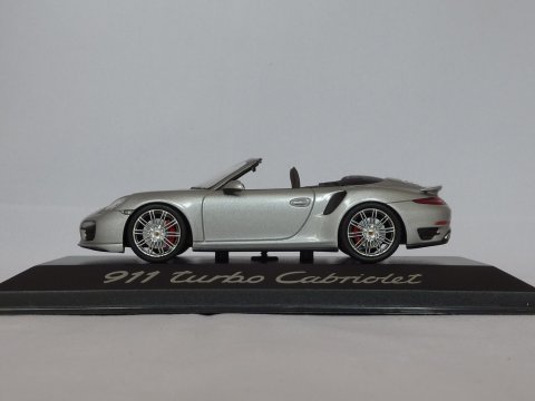Porsche 911 - 991.1 Cabriolet Turbo, 2014-2016, zilver, Minichamps, WAP 020 560 0E 