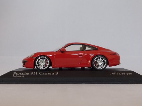 Porsche 911 - 991.1 Coupe Carrera S, 2011-2015, rood, Minichamps, 410 060220 