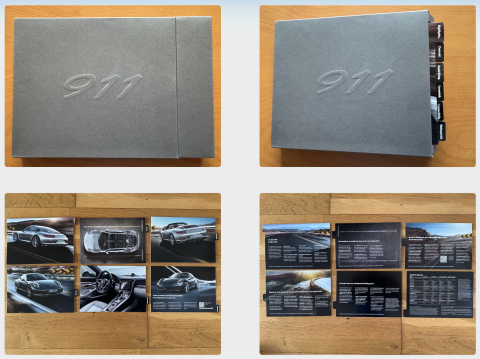 Porsche 911 (991.2) introductiebox nr. WSRC150101S191 NL:WW, 2015 07 NL 2015 folder brochure