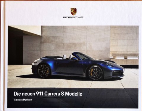 Porsche 911 (992) coupe en cabriolet nr. WSLC2001000410, 2019-01 DE 2019 folder brochure