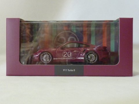 Porsche 911 - 992 Coupe Turbo S 20th Anniversary China, 2021-2021, rood, Minichamps, WAP 020 9080 N004