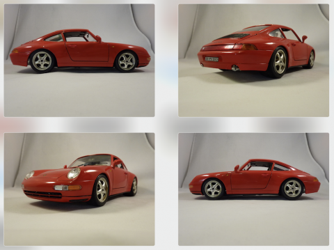 Porsche 911 - 993 Carrera coupe, 1993-1997, Bburago 1op18