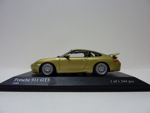 Porsche 911   996.1 Coupe GT3, 1999 2000, goud, Minichamps, 430 068006