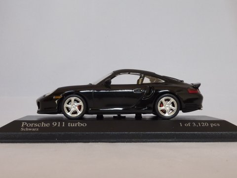 Porsche 911 - 996.1 Coupe Turbo, 2000-2005, zwart, Minichamps, 430 069309