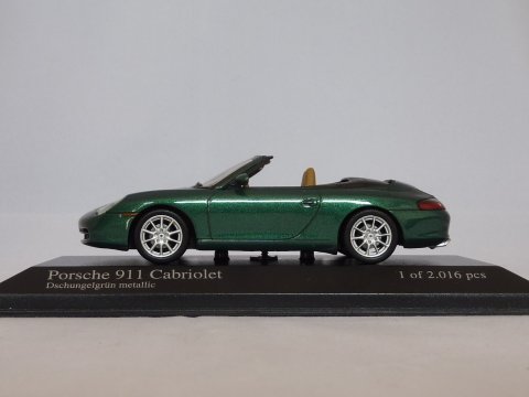 Porsche 911 - 996.2 Cabriolet, 2001-2005, groen, Minichamps, 400 061032 