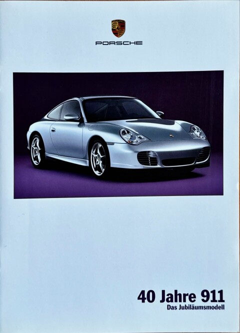 Porsche 911 (996) 40 Jahre 911 Das Jubil&auml;umsmodell nr. WVK 207 710 04, 2003 05 DE 2003 folder brochure #1