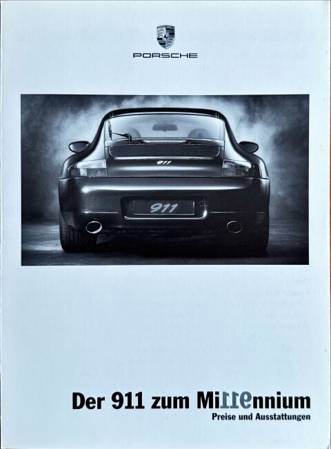 Porsche 911 (996) 911 Millennium Preise und Ausstattungen nr. WVK 169 911 00, 1999 09 DE 1999 folder brochure