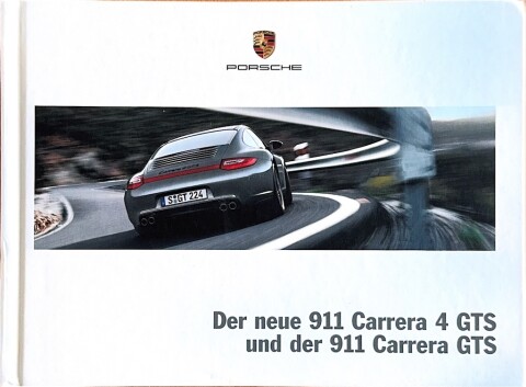 Porsche 911 (997.2) GTS, 4 GTS nr. WSLS1201000610 DE:WW, 2011 02 DE 2011 folder brochure