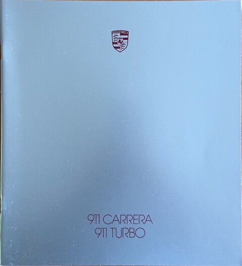 Porsche 911 Carrera : 911 Turbo (G model) nr. WVK 103 310, 1986 07 DE 1986 folder brochure