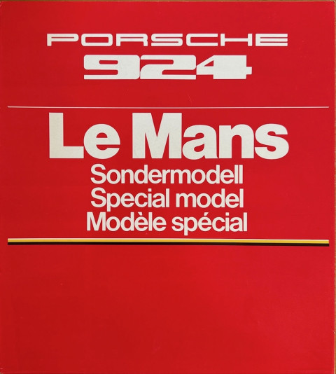 Porsche 924 Le Mans nr. WVK 111 813, 1980 D:E:F 1980 folder brochure
