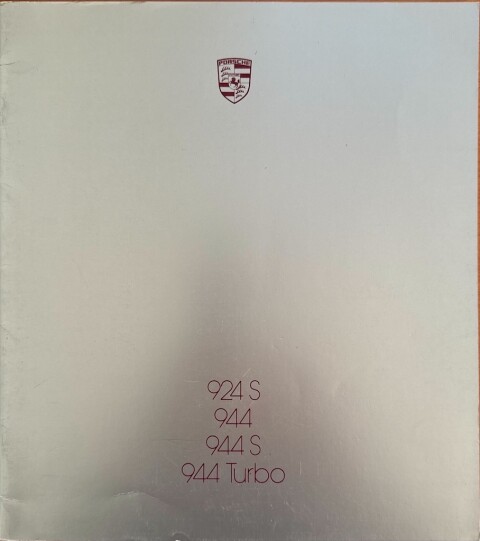 Porsche 924S : 944 : 944 S : 944 Turbo nr. WVK 103 710, 1986 07 DE 1986 folder brochure