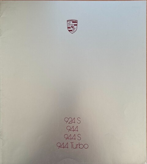Porsche 924S : 944 : 944 S : 944 Turbo nr. WVK 103 720, 1986 07 EN 1986 folder brochure