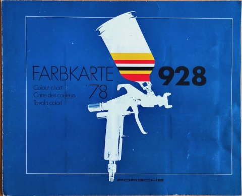 Porsche 928 Farbkarte nr. 1154.14, 1977 (mj. 1978) DE 1977 folder brochure (1)