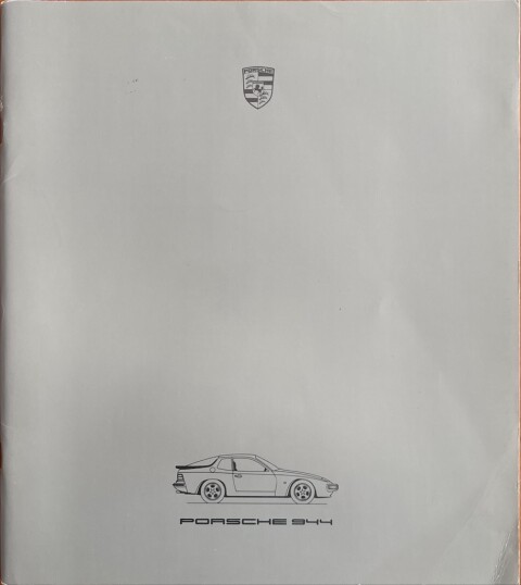 Porsche 944 nr. WVK 103 210, 1985 07 DE 1985 folder brochure