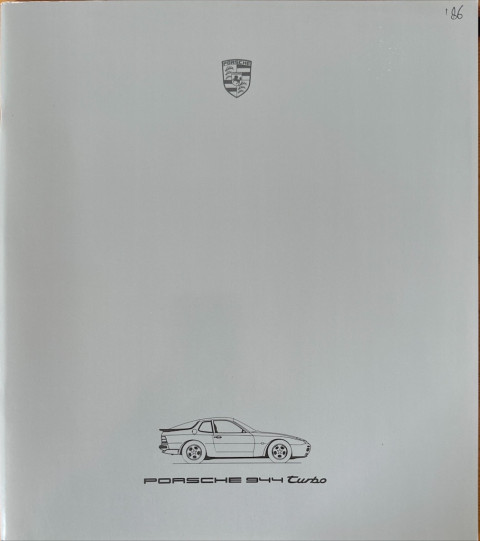 Porsche 944 Turbo  nr. WVK 103 530, 1985 07 FR 1985 folder brochure