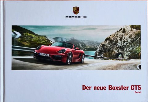 Porsche Boxster GTS nr. WSLB1501000110, 2014-03 DE 2014 folder brochure