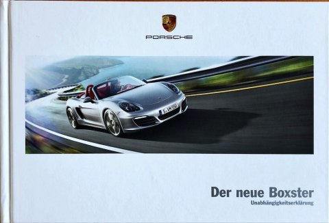 Porsche Boxster nr. WSLB1301000110 DE:WW, 2012-10 DE 2012 folder brochure