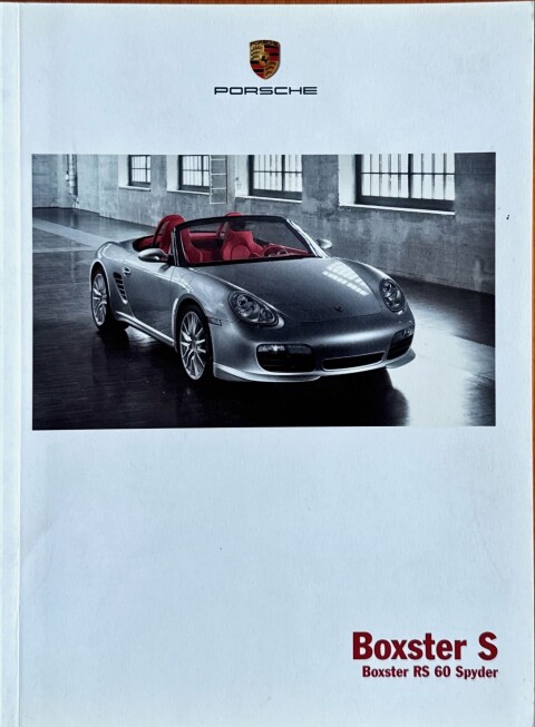 Porsche Boxster S Boxster RS 60 Spyder nr. WVK 311 920 08, 2007 09 EN 2007 folder brochure