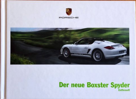 Porsche Boxster Spyder nr. WSLS1001001410, 2009-06 DE 2009 folder brochure
