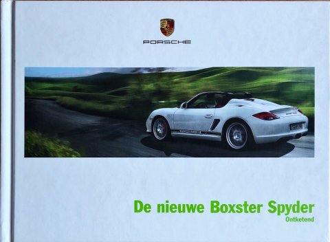Porsche Boxster Spyder nr. WSLS1001001491, 2009-06 NL 2009 folder brochure