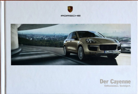 Porsche Cayenne (E2.2) nr. WSLE1601000410 DE:WW, 2015 03 DE 2015 folder brochure