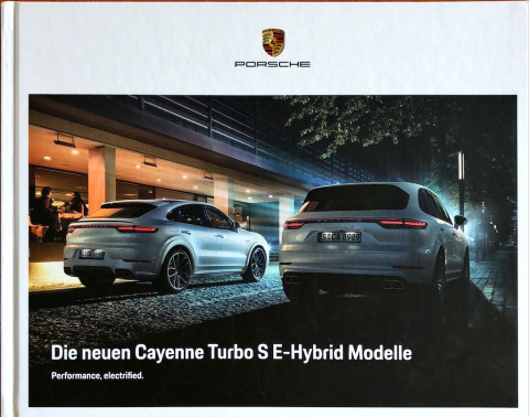 Porsche Cayenne en Cayenne Coupe (E3) Turbo S E-Hybrid modellen nr. WSLE2001000110 DE/WW 2019-08 DE 2019 folder brochure