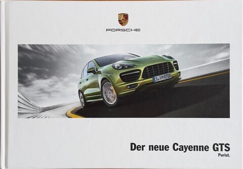 Porsche Cayenne GTS nr. WSLE1201000910 DE:WW, 2012 04 DE 2012 folder brochure