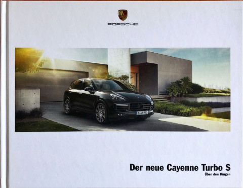 Porsche Cayenne Turbo S nr. WSLE1501000510 DE:WW, 2015 01 DE 2015 folder brochure