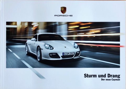 Porsche Cayman nr. WSRI090101S210, 2008-10 DE 2008 folder brochure