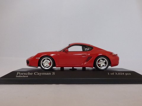 Porsche Cayman S, 2005, rood, Minichamps, 400 065620