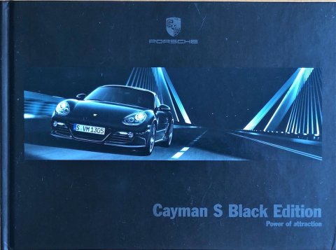 Porsche Cayman S Black Edition nr. WSLI1201000120 GB:WW, 2011-01 EN 2011 folder brochure