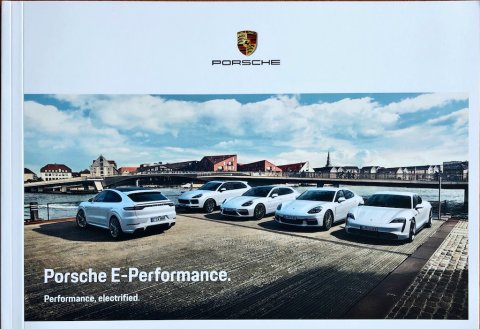 Porsche E-Performance nr. WSLU2001000291 NL:WW, 2019-10 NL 2019 folder brochure