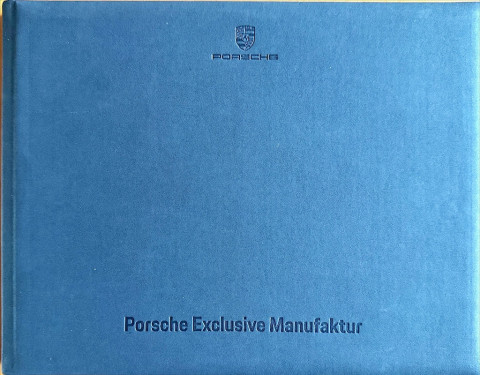 Porsche Exclusive Manufaktur nr. WSL91701000191 NL:WW, 2017 09 NL 2017 folder brochure
