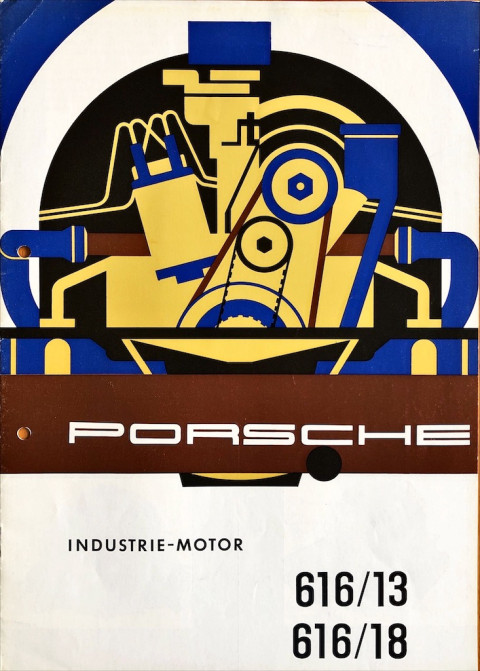 Porsche Industrie motor 616/13   616/18 nr. W 45, 1960 DE 1960 folder brochure