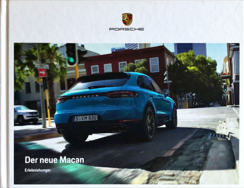 Porsche Macan nr. WSLA1901000410 DE:WW, 2018 07 DE 2018 folder brochure