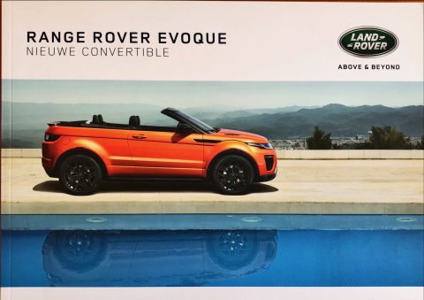Range Rover Evoque cabriolet nr. LRML 4976:15, 2015 21,0 x 29,5, 90, BE-NL year 2015 folder brochure