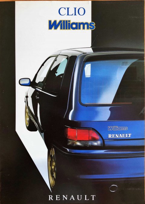 Renault Clio Wiliams nr. 25 C21 D6, 1995-01 A4, 12, NL year 1995 folder brochure
