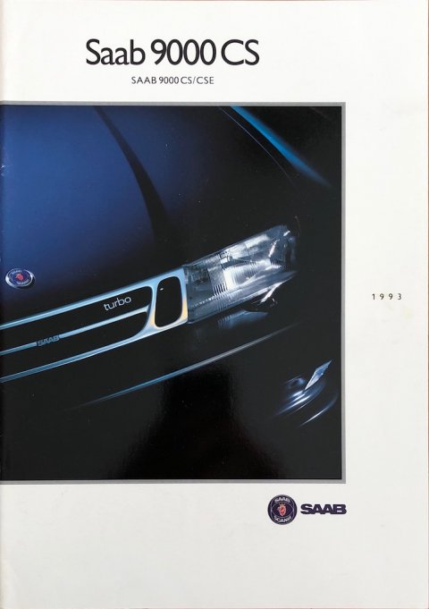Saab 9000 CS : CSE nr. 258558, 1992 (mj. 1993) A4, 38, NL year 1992 folder brochure (1)