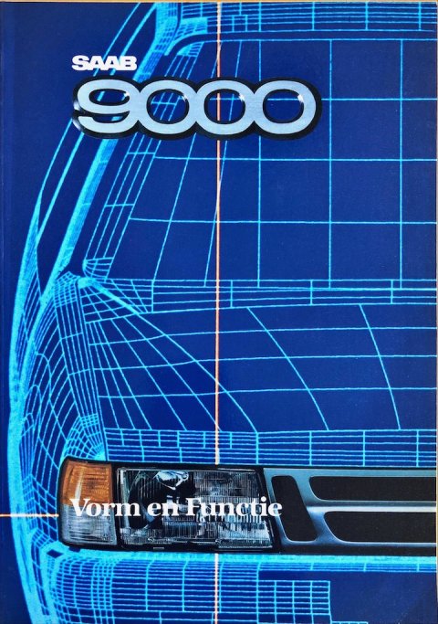 Saab 9000 Vorm en functie nr. 225847, 1986 (mj. 1987) A4, 104, NL year 1986 folder brochure
