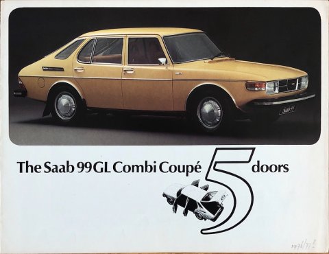 Saab 99 GL Combi Coupe 5 doors nr. 202770, 1976 (mj. 1977) 21,5 x 28,5, 6, EN year 1976 folder (1)