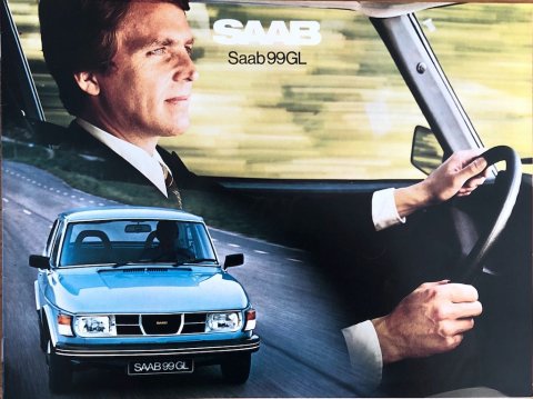 Saab 99 GL nr. 205625, 1977 (mj. 1978) 21,5 x 28,5, 24, NL year 1977 folder brochure (1)