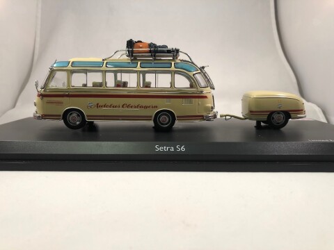 Setra S6 Bus + aanhanger Autobus Oberbayern, 1956 1964, Schuco, 02826 #01