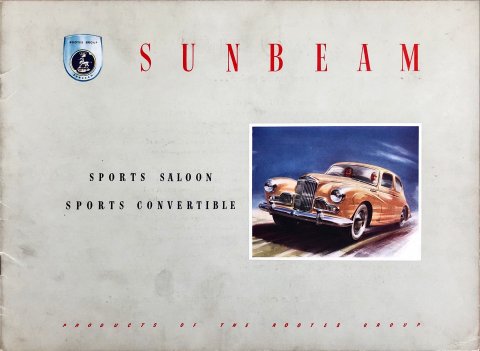 Sunbeam Mk III Sports saloon en convertible nr. 304:94:7.5:H, jaren 50 21,5 x 29,2, 12, EN folder brochure