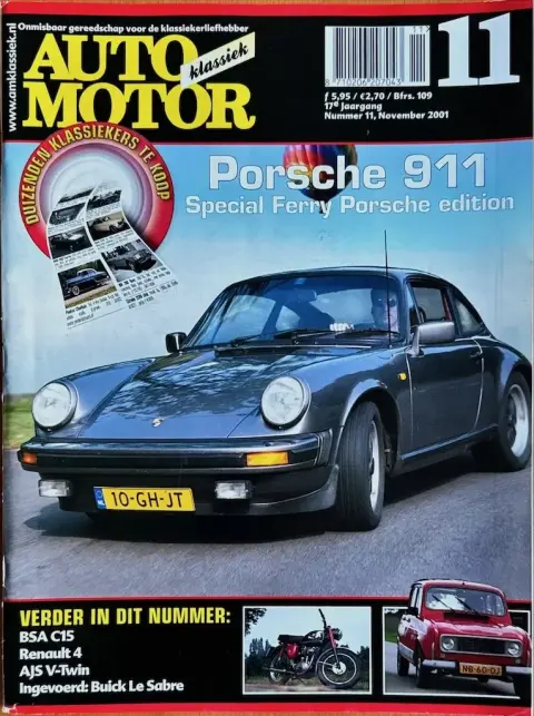 Tijdschrift Auto Motor Klassiek november 2001 Porsche 911 Special Ferry Porsche edition