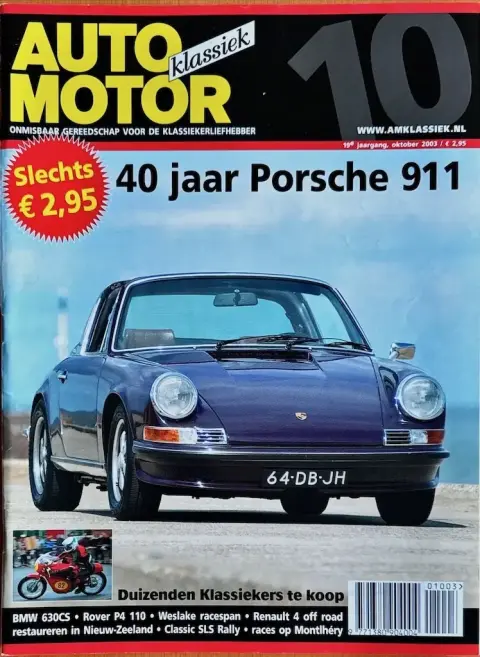 Tijdschrift Auto Motor Klassiek oktober 2003 40 jaar Porsche 911