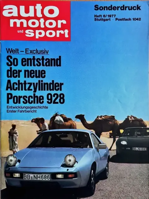 Tijdschrift Auto Motor und Sport Sonderdruck 6 1977 Porsche 928