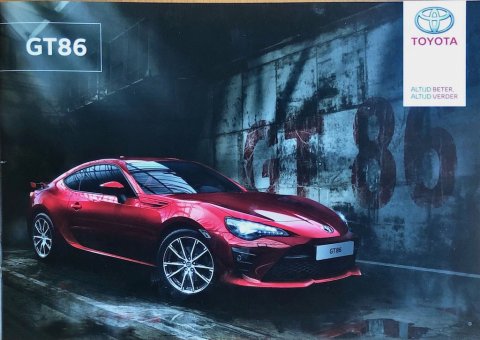 Toyota GT86 nr. M9718, 2018-07 BE-NL 2018 folder brochure